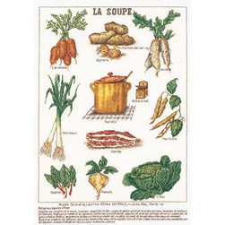 kit Point de croix Thea Gouverneur Des légumes pour la soupe sur lin