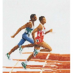 kit Point de croix Thea Gouverneur Les vainqueurs en athlétisme sur lin