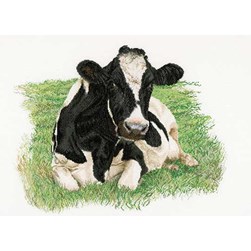 kit Point de croix Thea Gouverneur Le repoas de la vache sur toile aida