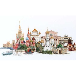 kit Point de croix Thea Gouverneur Souvenir de Moscou sur toile aida