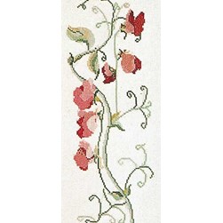 kit Point de croix Thea Gouverneur Fleurs de petits pois sur toile aida