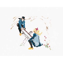 kit Point de croix Thea Gouverneur Balançoire à 2 sur toile de lin