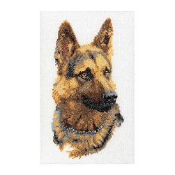 kit Point de croix Thea Gouverneur Le profil du berger allemand