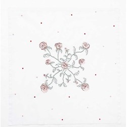kit Nappe - Broderie Traditionnelle DMC Plumetis et rose