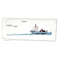 kit Pochette serviette - Broderie traditionnelle DMC pochette serviette le chalutier