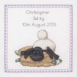 Broderie naissance Anchor Petit mouton endormi