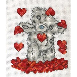 kit Point de croix Me To You Me to you et la pluie de coeurs