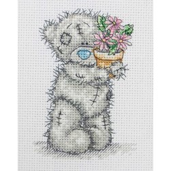 kit Point de croix Anchor Mon pot de fleurs roses - Me to you