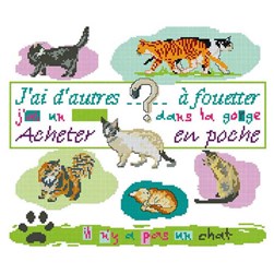 kit Point de croix Un Point Pour Toi Paroles de chats
