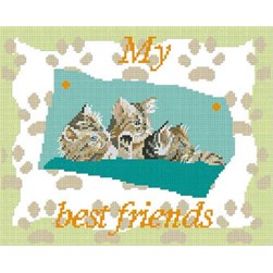 kit Point de croix Un Point Pour Toi MEs mailleurs amis les chats