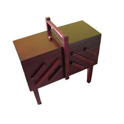 Travailleuse en bois SelBack prestige sur pied - foncé