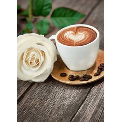 Broderie diamant Wizardi Un café plein d'amour