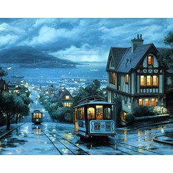 Broderie diamant Wizardi Tram de nuit