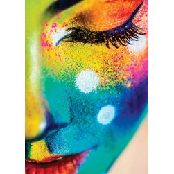 Broderie diamant Wizardi Visage arc en ciel