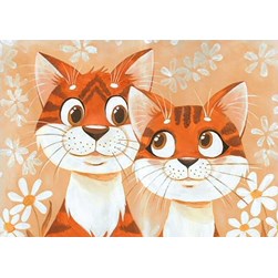 Broderie diamant Wizardi UNe vir fleuries pour mes chats