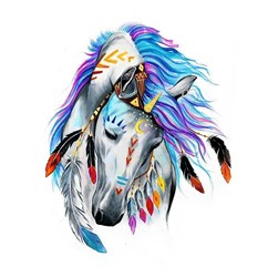 Broderie diamant Wizardi La jument de la paix