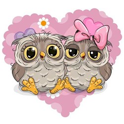 Broderie diamant Wizardi La fratrie des chouettes