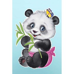 Broderie diamant Wizardi Petit panda gourmand