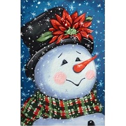 Broderie diamant Wizardi Bonhomme de neige rêveur