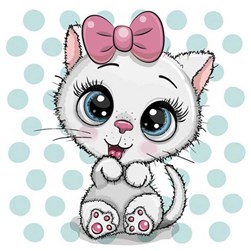 Broderie diamant Wizardi Mon chaton fait le beau