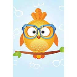 Broderie diamant Wizardi La chouette aux lunettes