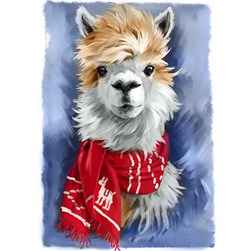 Broderie diamant Wizardi Lama stylé