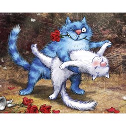 Broderie diamant Wizardi Les chats dansent