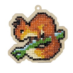 Broderie diamant Wizardi Ecureuil sur la branche