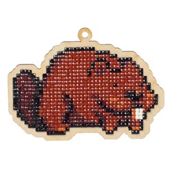 Broderie diamant Wizardi Le papa castor