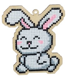 Broderie diamant Wizardi Lapin blanc