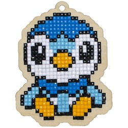 Broderie diamant Wizardi Pingouin bleu