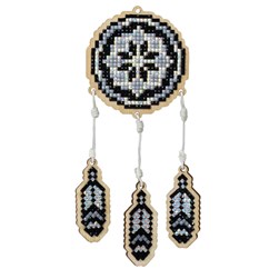 Broderie diamant Wizardi Attrape rêve gris