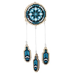 Broderie diamant Wizardi Attrape rêve bleu