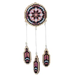 Broderie diamant Wizardi Attrape rêve rose