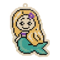 Broderie diamant Wizardi La sirène chevelure de paille