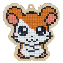 Broderie diamant Wizardi Le hamster aux yeux bleus