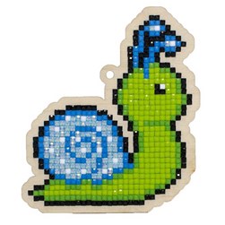 Broderie diamant Wizardi L'escargot bleu