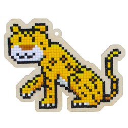 Broderie diamant Wizardi Le léopard joueur