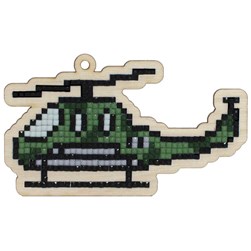 Broderie diamant Wizardi L'hélicoptère militaire