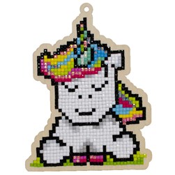 Broderie diamant Wizardi Licorne crinière arc en ciel