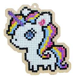 Broderie diamant Wizardi La licorne blanche