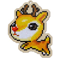 Broderie diamant Wizardi Le bond du petit cerf