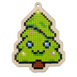 Broderie diamant Wizardi Happy sapin de noël