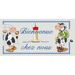 kit Point de croix Anagram Diffusion Bienvenue chez nous sur lin