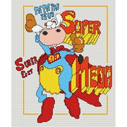 kit Point de croix Anagram Diffusion Les super meuh sur lin